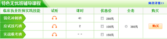 廣西2017年臨床執(zhí)業(yè)醫(yī)師技能考試輔導(dǎo)班次