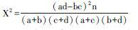 四格表資料χ2檢驗的專用公式 