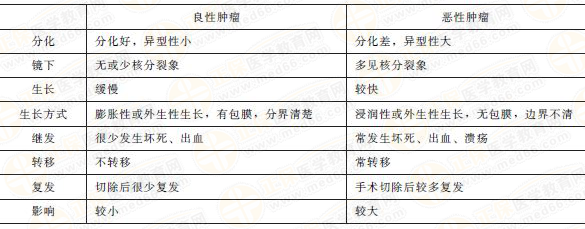 良惡性腫瘤的區(qū)別