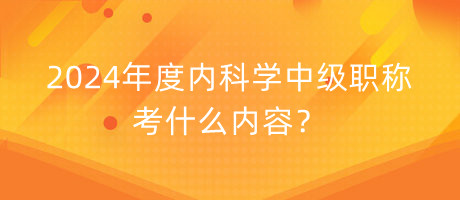 2024年度內(nèi)科學(xué)中級(jí)職稱考什么內(nèi)容？