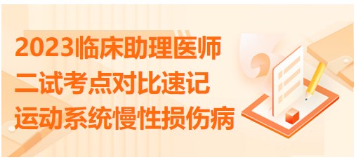 運(yùn)動系統(tǒng)慢性損傷病對比