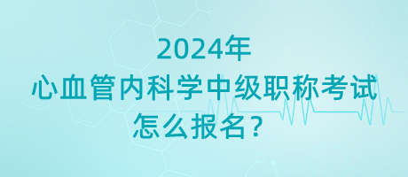 2024年心血管內(nèi)科學(xué)中級(jí)職稱(chēng)考試怎么報(bào)名？