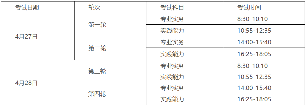 護(hù)士考試時(shí)間